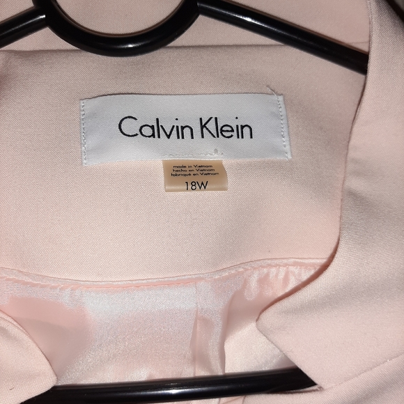 Plus Size Calvin Klein Blush Pink lined Blazer - Picture 4 of 4